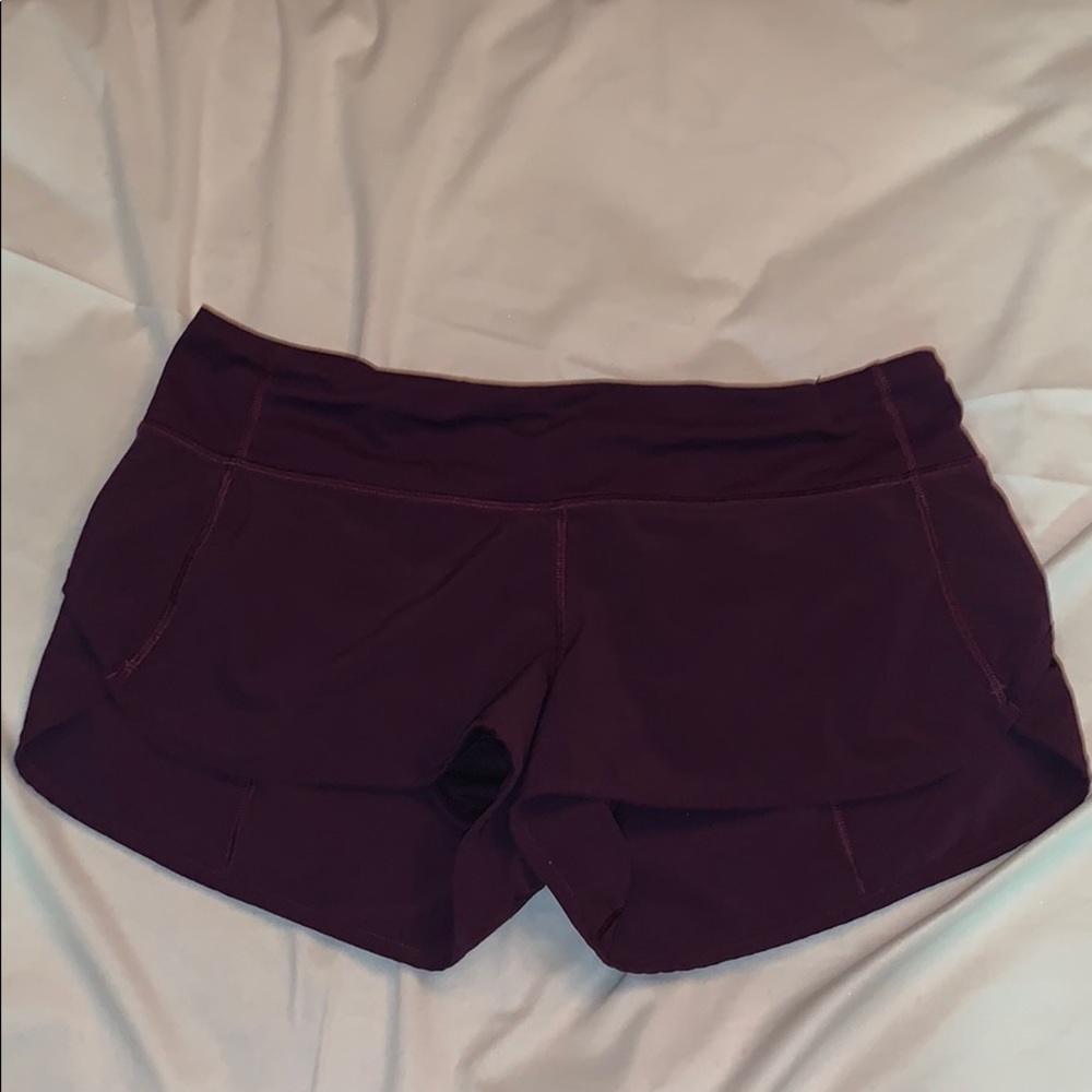 Purple Lululemon shorts